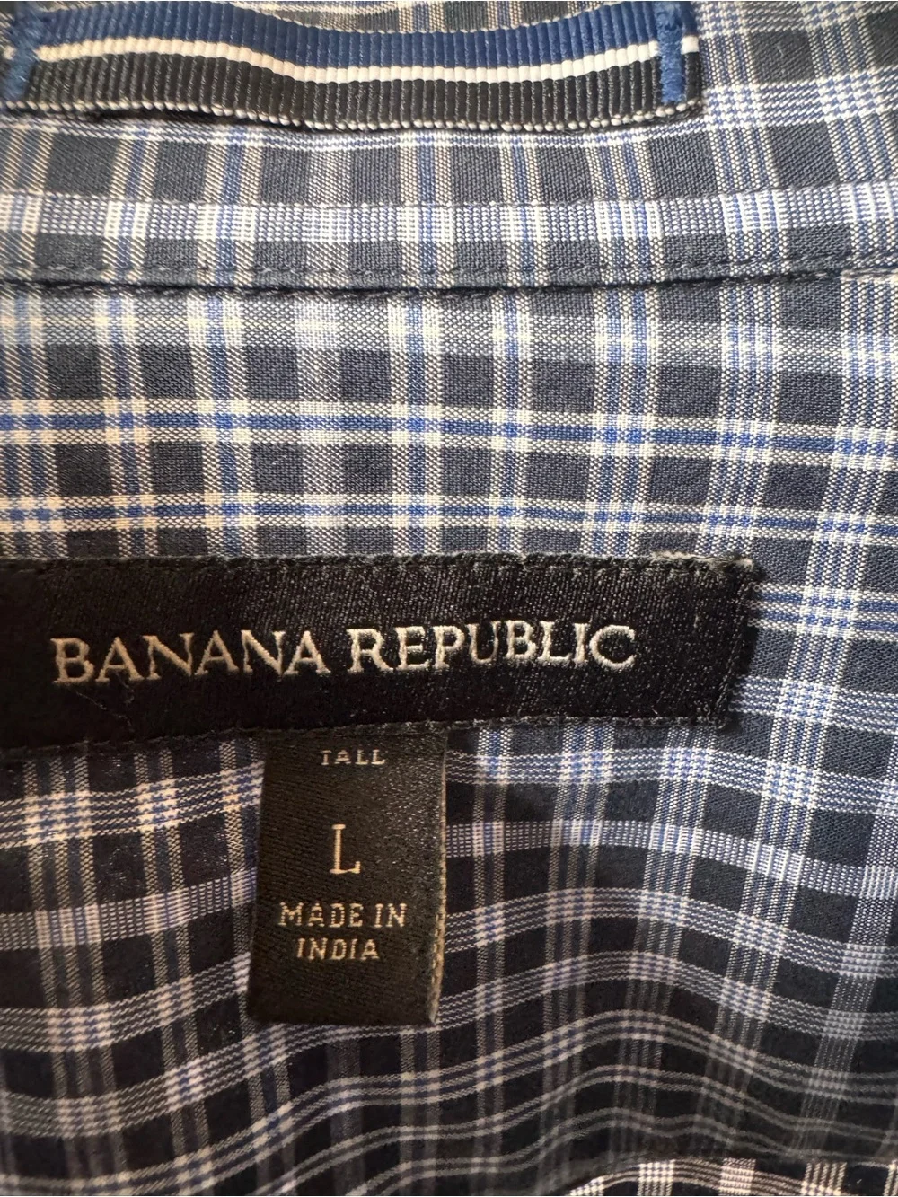 Banana Republic‎ Western Plaid Button-Down Shirt - Men’s Large Tall